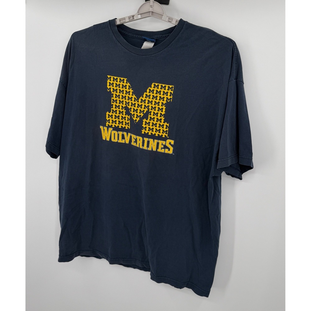 Vintage Michigan Wolverines Shirt Mens 2XL Navy Blue Team Edition Champs Sports - Picture 6 of 6
